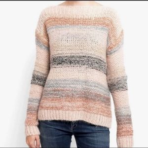 Numph Sweater from South Moon Under Pink Blue Gold Threading Size XS